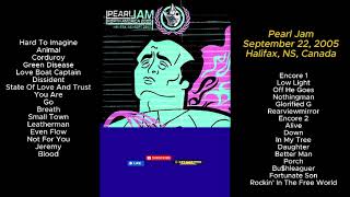 Pearl Jam September 22, 2005 Halifax Nova Scotia Canada Full Show LIVE Music Concert Alternative Set