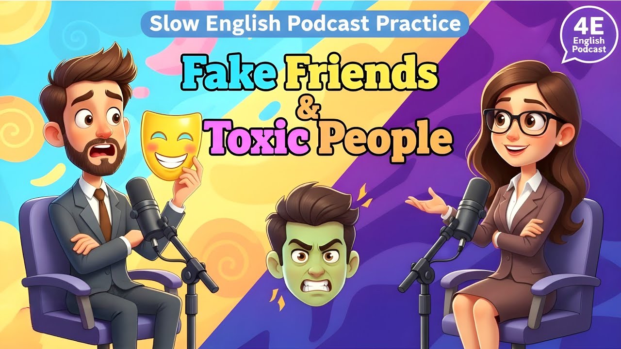 How to Identify Fake Friends & Toxic People | Slow English Conversation | 4E English Podcast