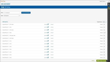 Creating an Assessment from Pre-Built Assignments