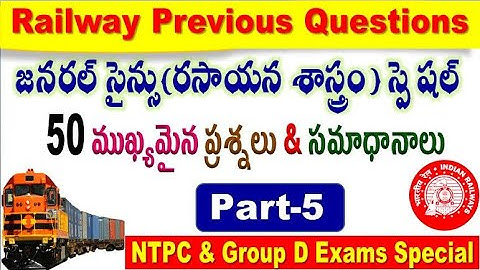 chemistry Previous Bits part 5 railway previous bits NTPC & GroupD aspirants by SRINIVASMech
