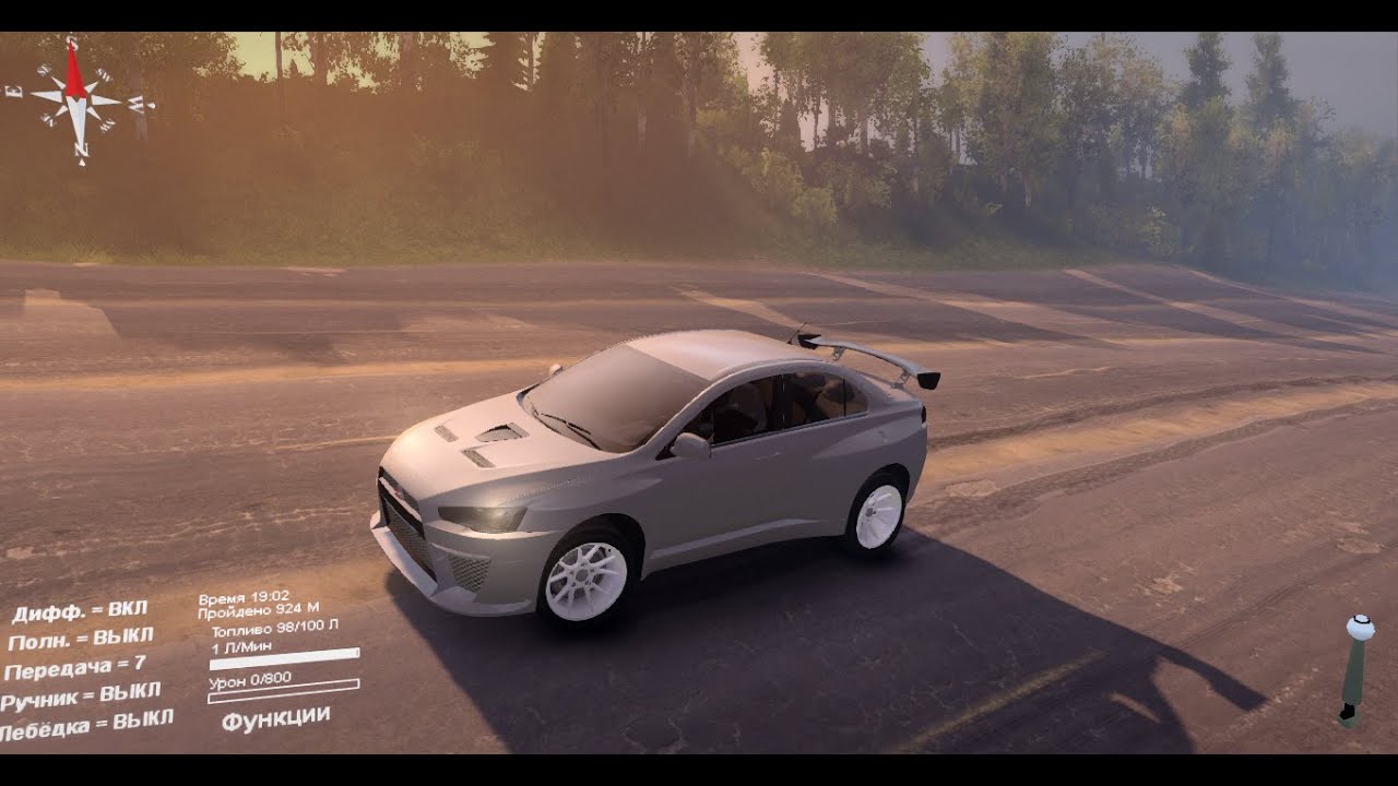 Spin Tires. Мод Mitsubishi Lancer X.
