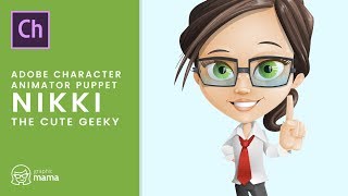 Adobe Character Animator Puppet Template - Nikki the Cute Geeky