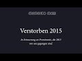 Verstorbene Prominente 2015