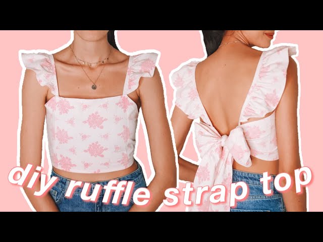 DIY RUFFLE STRAP WITH TIE IN THE BACK TOP I Regine Morales 