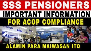  Sss Pensioners Important Information For Acop Compliance Para Maiwasan Ito