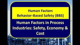 Human Factors in Process Industries: Safety, Economy & Cost