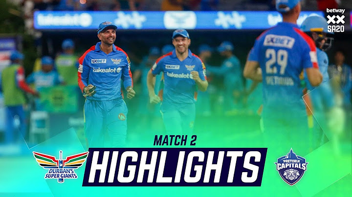 Durban's Super Giants v Pretoria Capitals | Match 2 Highlights | Betway SA20