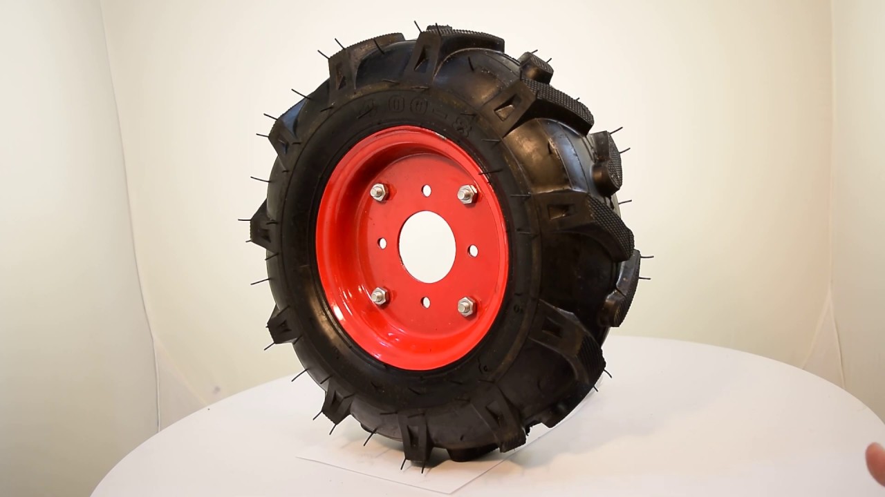 Колесо для мотоблока 4,00-8" Обзор 360 - YouTube