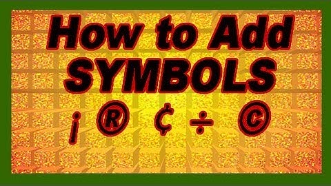 ¡ ¢  ® ℉  - How to Add Symbols & Characters: My Best Mac Tips. Apple Tutorial