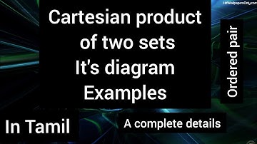 Cartesian product of two sets in Tamil | Definition, diagram, examples| Ordered pair|Basic concepts|