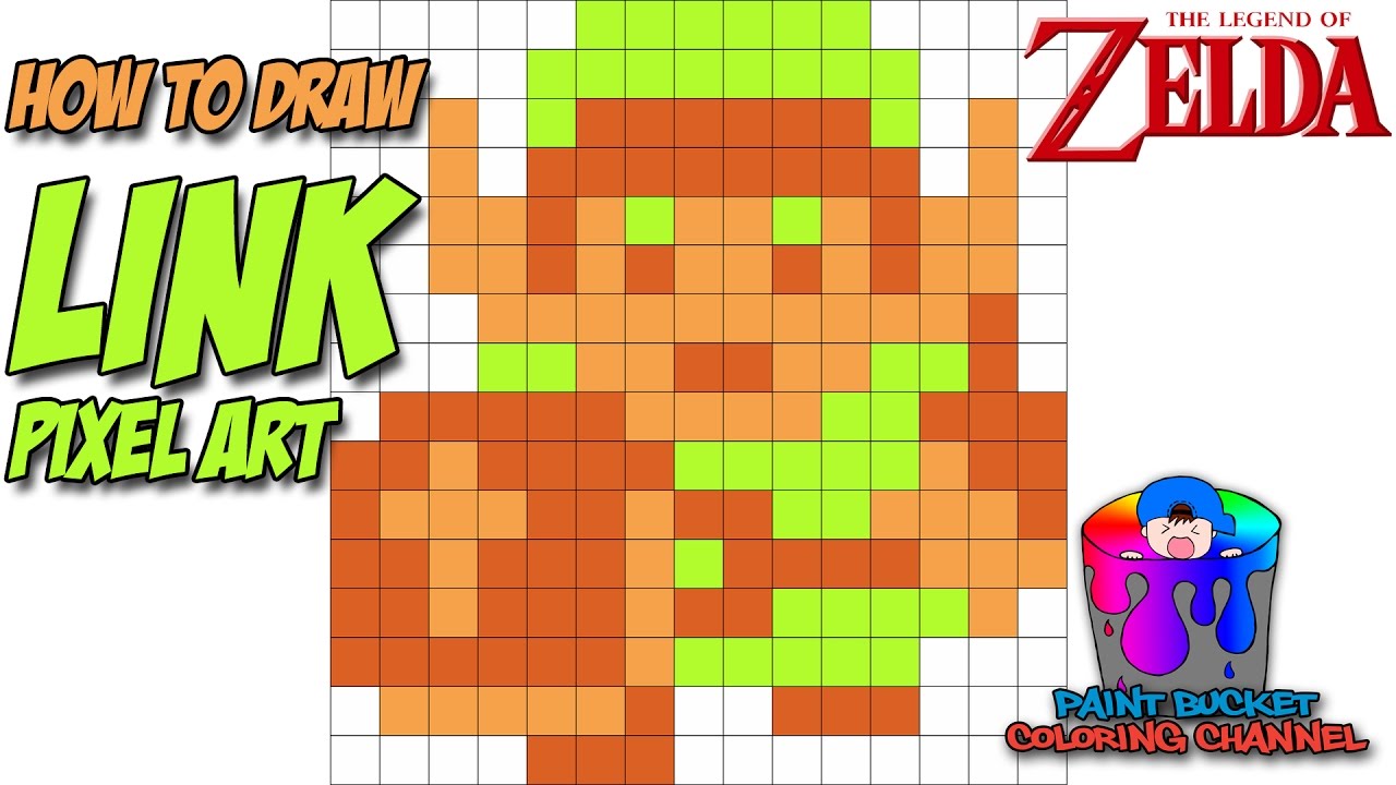 Pixel Art : How to draw Link (The Legend of Zelda) 