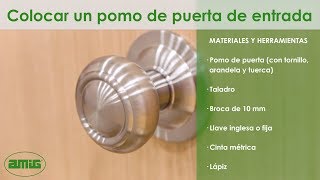 Colocar un pomo de puerta de entrada
