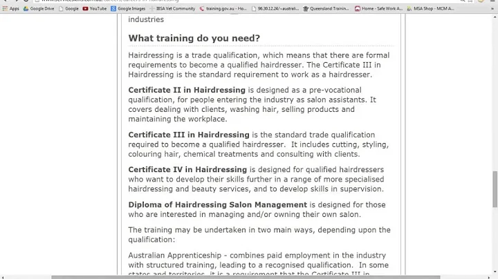 Careers and AQF qualification levels