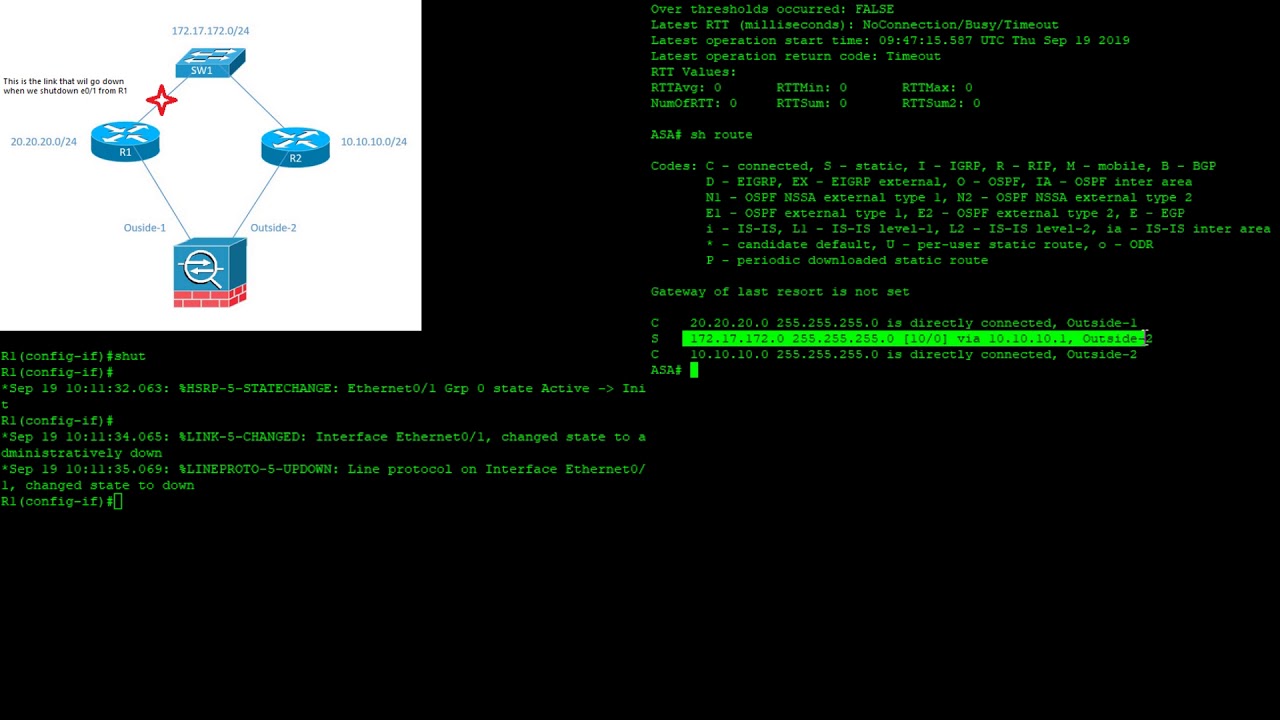 Static Reliable Routing with Cisco ASA - YouTube