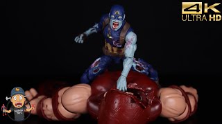 Marvel Legends Disney Plus What If? The Watcher BAF Wave Zombie Captain America Action Figure Review
