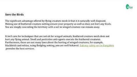 Types And Benefits Of Bird Netting