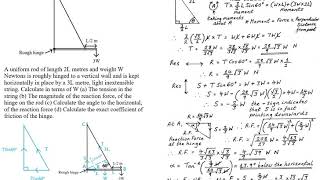 Resolving forces and taking moments