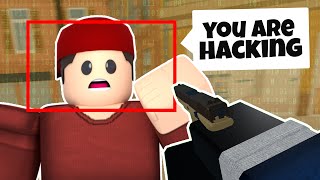 I Pretend To Use HACKS In Arsenal.. (ROBLOX) 