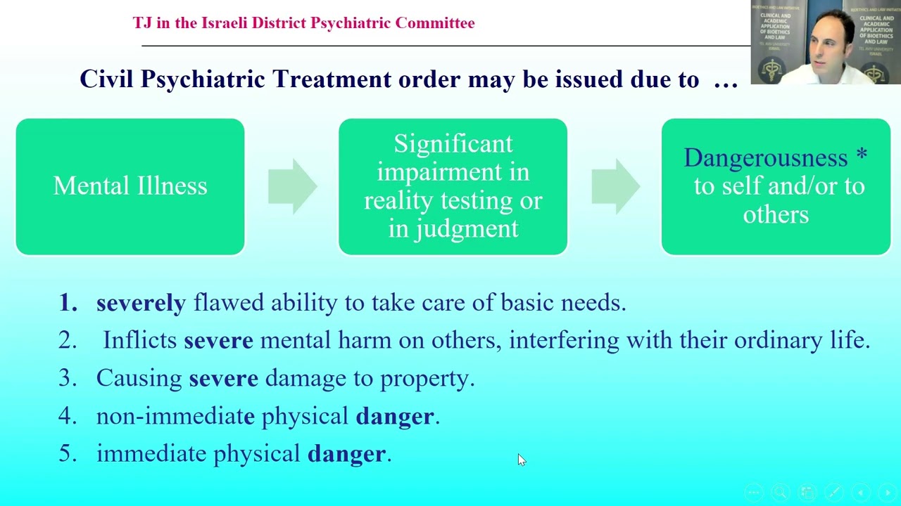 Therapeutic Jurisprudence in Involuntary Commitments Procedures: HMS Program in Psychiatry and Law (Oct, 2022)