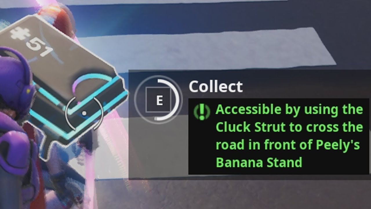 Fortbite #51 Accessible by using the Cluck Strut to cross the road in front of Peelys Banana Stand
