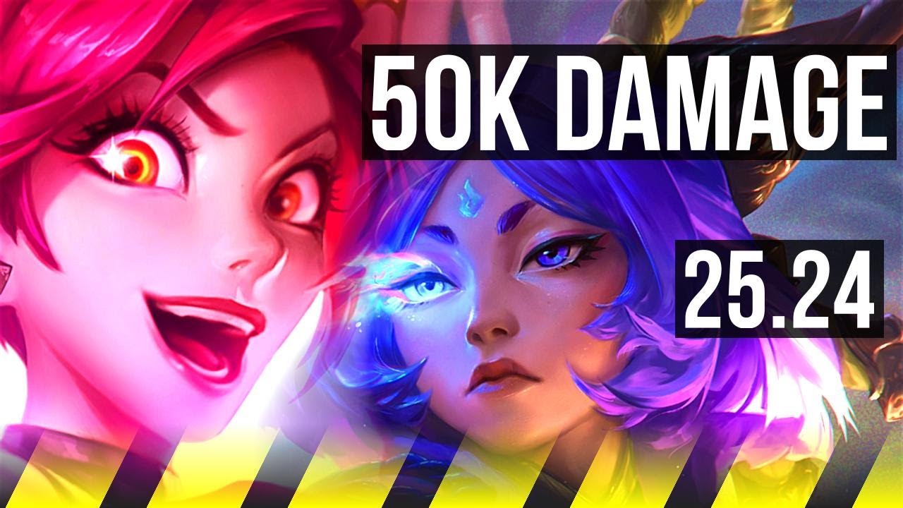 JINX & Lulu vs YUNARA & Swain (ADC) | Good KDA: 17/1/11, 50K