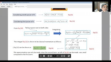 WKB Approximation : A Semi-Classical Case./ Prof. Mihir J. Joshi, Physics Dept.,/Saurashtra Univ.