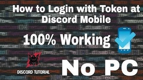 Discord Token Login On Mobile | Discord Bot Login on Mobile | Working 100%(2021)