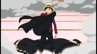 One piece(dub) - robin , brook ,sanji and zoro covering luffy (Strong world)