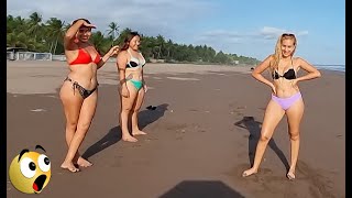 Qué Las Asustó Tanto En La Modelación Hermosa Playa En El Salvador