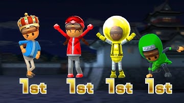 Wii Party U Minigames - Dojo Domination - Toadette Gameplay  (Advanced Difficulty)