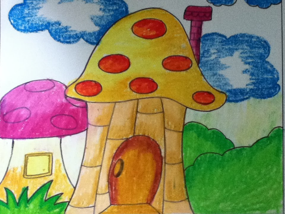 Mushroom House For Kids In Simple Steps Youtube