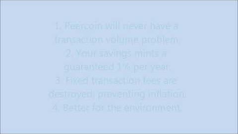 Bitcoin vs  Peercoin