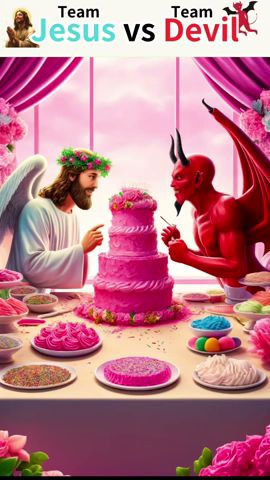 Jesus vs Devil: Wedding Cake Showdown #jesus #edit #devil #god