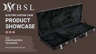 BSL Electric Guitar Hardcase Rectangle Hard Shell Wood Designed Case screenshot 5