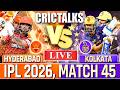 🔴 Live: SRH vs KKR, IPL 2026, Live match Today, Live Cricket Score, Commentary - 12 Over