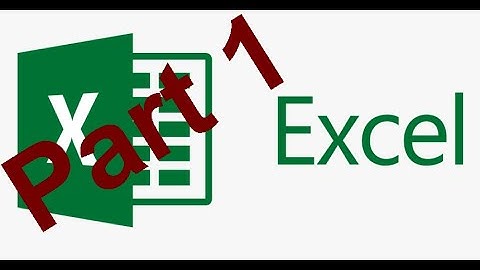 Microsoft Excel Tutorial - Part 1