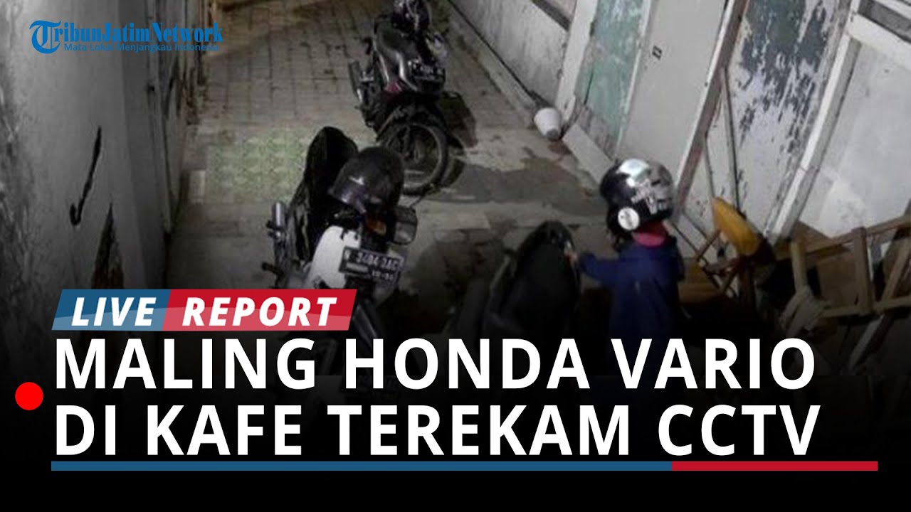 Maling Honda Vario di Kafe Kota Malang Terekam CCTV