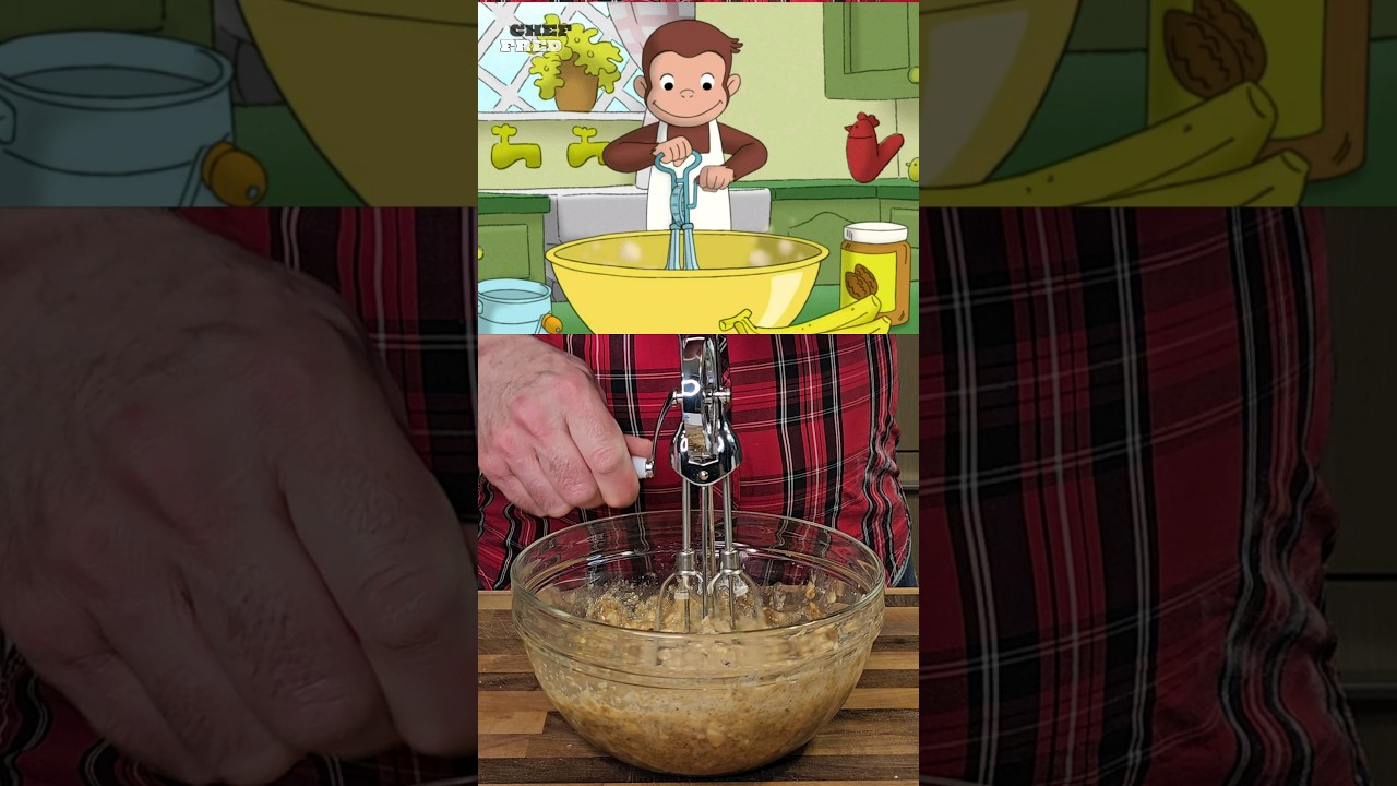 Grandpa Bernie's Top-Secret Banana Bread Bake-Off!😋 #shorts #curiousgeorge #bananabread #pbs