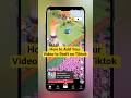 How to Add Your Video to Draft on Tiktok in 2025. #reels #viral #socialvideo #videoeffects