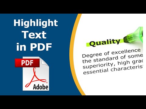 Videó: Hogyan lehet kiemelni egy PDF-alkalmazáson?