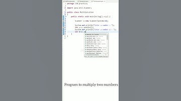 Java program to multiply two numbers// Java programming for beginners// #java #codingtime