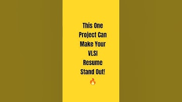 This One Project Can Make Your VLSI Resume Stand Out! 🔥