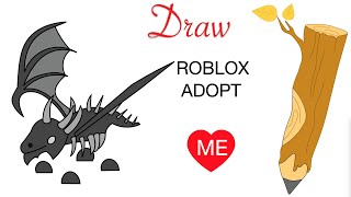 COMO DESENHAR SHADOW DRAGON - ROBLOX - FÁCIL #desenho