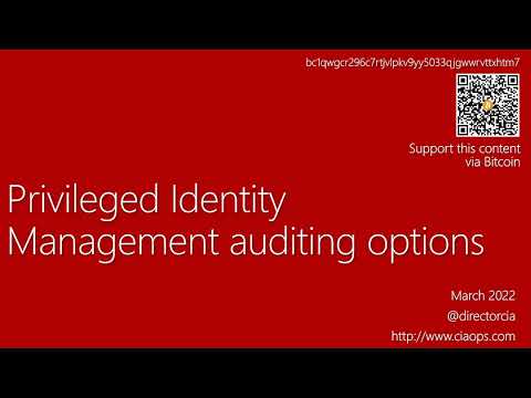Privileged Identity Management auditing options