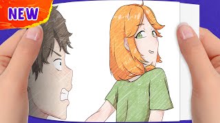 alex and steve | minecraft anime flipBook animation ep 5