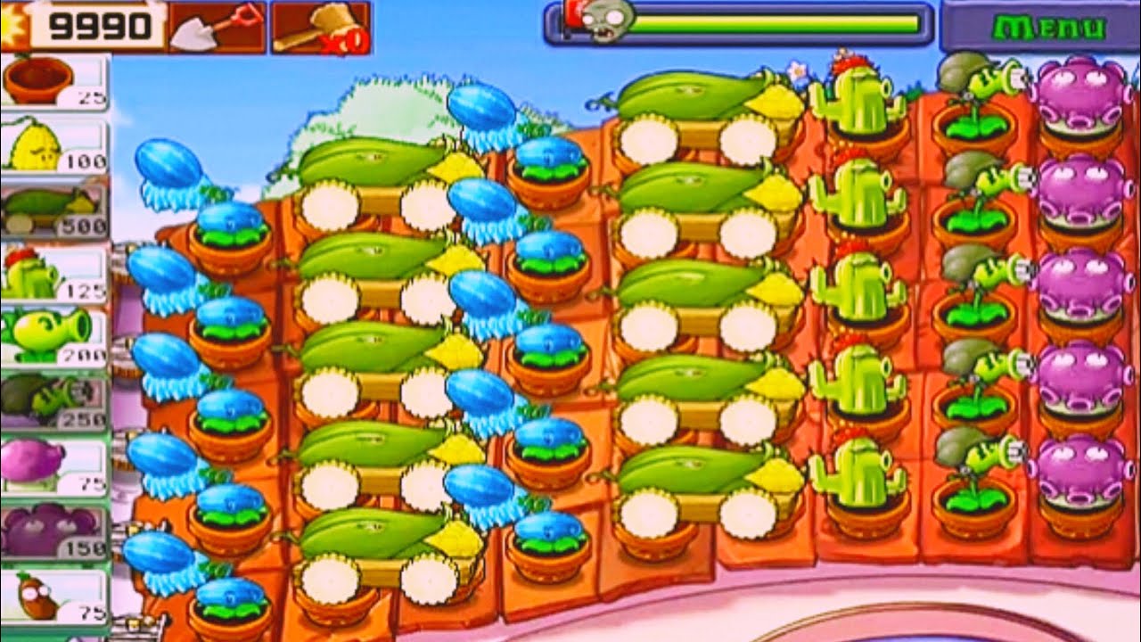 Plants vs Zombies | Survival Roof | Plants vs. all Zombies GAMEPLAY ...