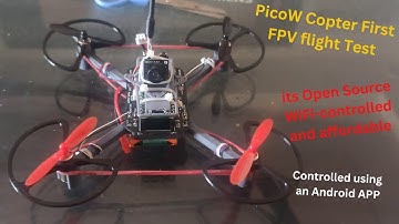 First FPV flight test of The Raspberry Pi PicoW Copter with my custome made Android APP via WiFi.