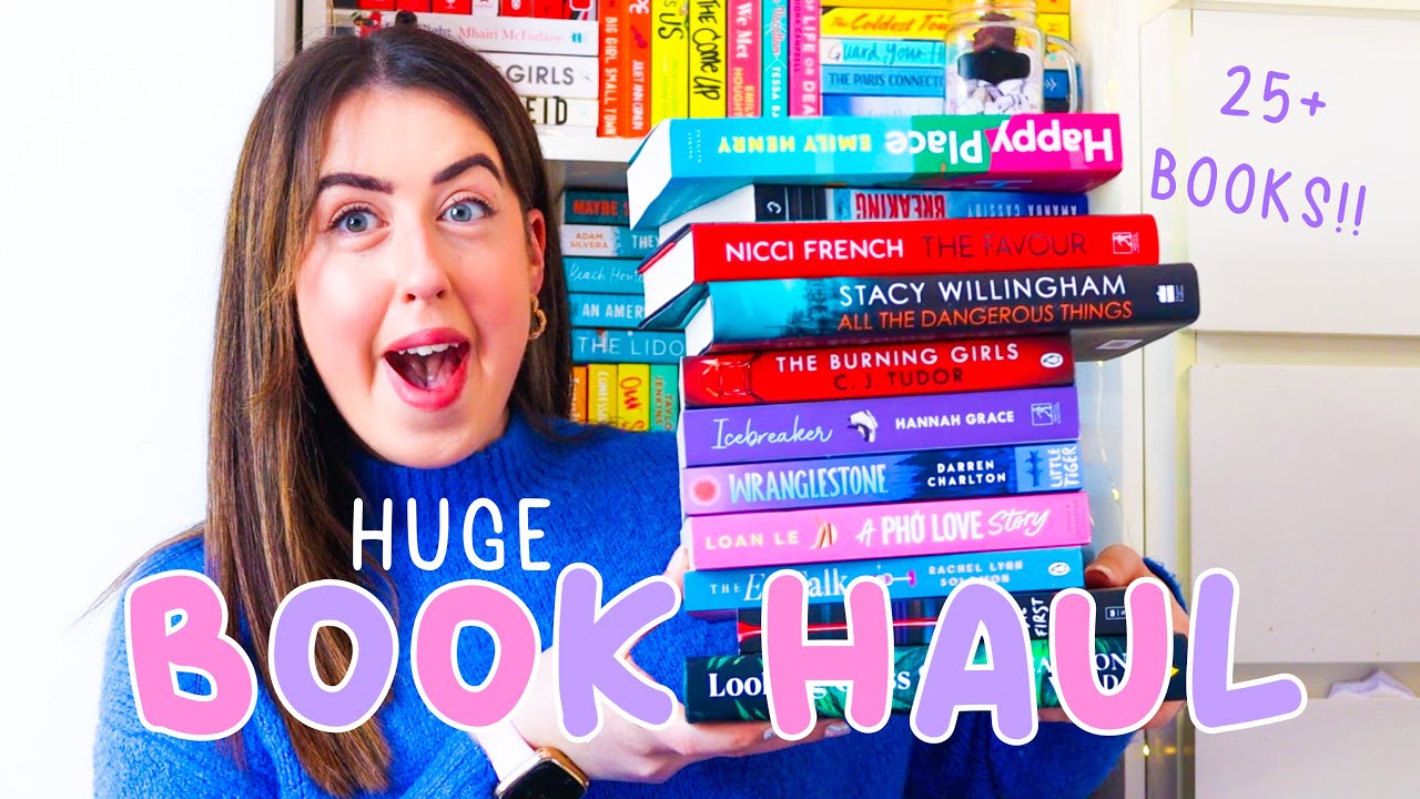 Huge book haul (25+ books) YouTube