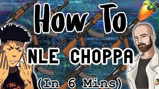 From Scratch: An NLE Choppa type song in 6 Minutes | Memphis Trap FL Studio Tutorial chords sheet