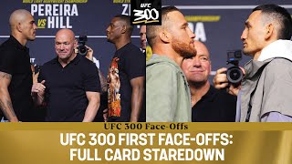 UFC 300 First Face-Offs 🔥 Full Card Staredown in Las Vegas 👀 #UFC300